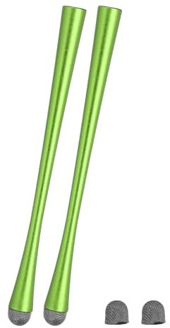 PATIKIL 2 Pcs Stylos Fins pour Écrans Tactiles, 2 en 1 Stylo Capacitif Haute Sensibilité Universel pour Téléphones Tablettes Ordinateurs Portables Écrans Tactiles, Vert