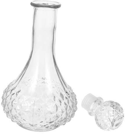 VALICLUD Bouteille de Vin Décorative Verre Transparent de Allongé pour Vin Facile Manipuler Design Élégant pour Service
