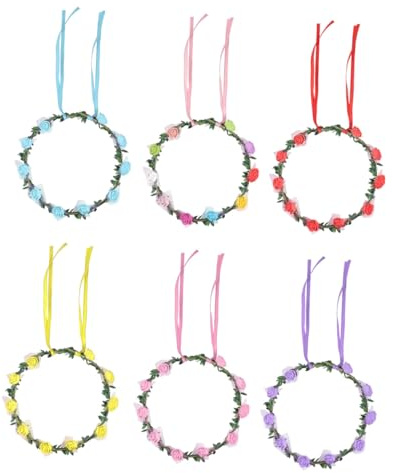 Gatuida 6stücke Led Leuchtender Blumenkopfschmuck Licht up Blume Kranz Leuchtende Blume Stirnband Für Frauen Mädchen Party Festival Hochzeit Kostüm Accessoire