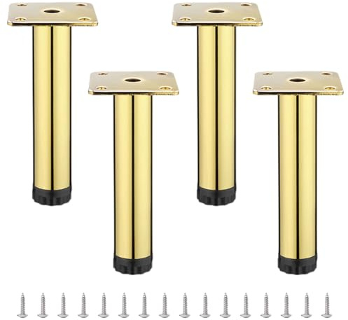 Verstellbare Metall-Möbelbeine, 4–8 cm, Ersatzbeine für TV-Schrank, Sofa, Schreibtisch, Tisch – Stahl mit Schrauben für einfache Installation