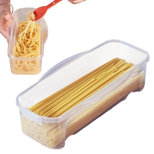 Microwave Pasta Maker - Heat Resistant Clear Ramen Bowl with Lid, Fridge Organizer Bins, Spaghetti Noodle Cooking Box, Fast Noodle Cooker, Kitchen Gadget
