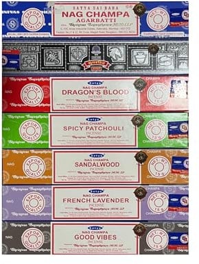 Satya Räucherstäbchen-Sortiment - Pack Spiritual Journey - 7 Packungen à 15 g – 105 g insgesamt - ideal für Aromatherapie, Meditation, Yoga