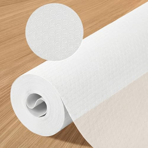 Gykutix Tapete para Cajón, Tnsertos para cajón de cocina de 45 cm x 600 cm, Tapete Protector para Gabinete, Tapete para Cajón no Adhesivo, EVA Transparente para Gabinetes de Cocina (B)