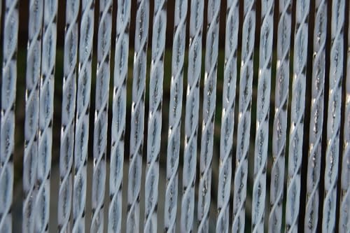 La Tenda Türvorhang ASCONA 1 Raumteiler Fliegenvorhang Insektenvorhang transparent weiß, Maße:90 x 210 cm