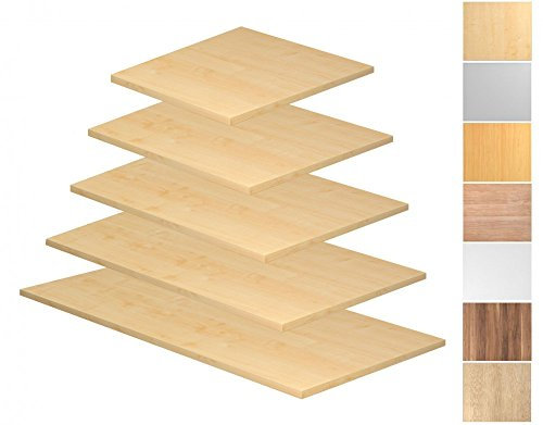 Tischplatte Rechteckform, Tiefe 800/1000 mm, Breite 800/1200/1600/1800/2000 mm, mit Systembohrung, Tischplatte - Dekor:Ahorn;Größe:1800 x 800 mm