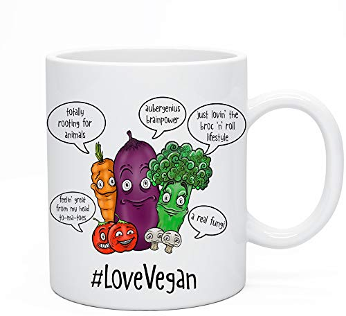 Funny Novelty Tea & Coffee Mug Vegan Gift Idea for Birthday Or Christmas