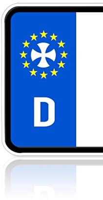 Ritter Mediendesign 2 Stück Aufkleber Eisernes Kreuz Sticker Nummernschild Plakette Waschstrassenfest
