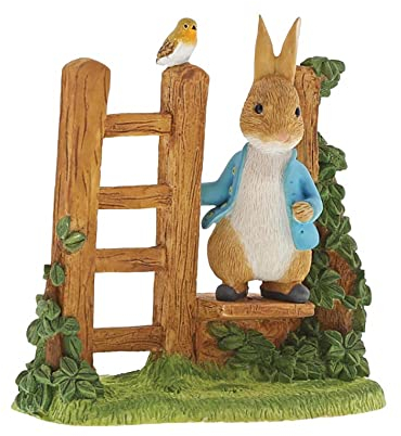 Beatrix Potter Peter Rabbit On Stile Figurine Figurine