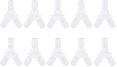 Pssopp 10 Pcs Aquarium Air Tubing Connecteur Doux Raccords De Tuyau Y-Type Connecteur Aquarium 3 Voies Y Type Air Valve(8mm)