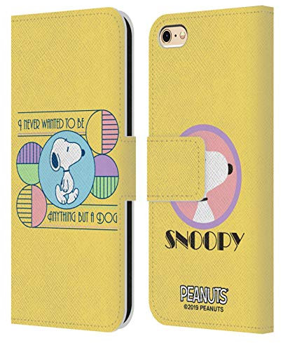 Head Case Designs Offizielle Peanuts Hund Snoopy Deco Traeume Leder Brieftaschen Handyhülle Hülle Huelle kompatibel mit Apple iPhone 6 / iPhone 6s