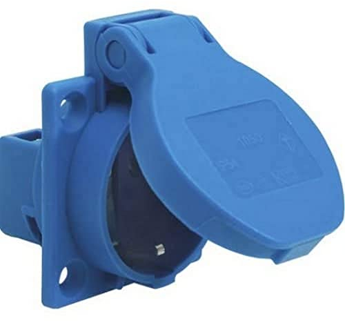 SIROX® Schutzkontakt-Einbau-Steckdosen IP 54 blau Leitungszuführung rückwärtig, Farbe blau