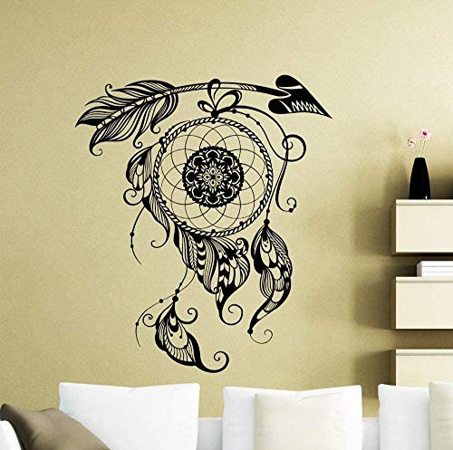 Traumfänger Wandtattoo Amulett Vinyl Wandaufkleber Dekor Für Schlafzimmer Natur Poster Traumfänger Wandtattoos 42X49Cm