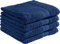 REDBEST Duschtuchset, Frottierset 4er-Pack Chicago dunkelblau Größe 70x140 cm - saugstark, strapazierfähig, ideal für Reisen, Sport (weitere Farben)