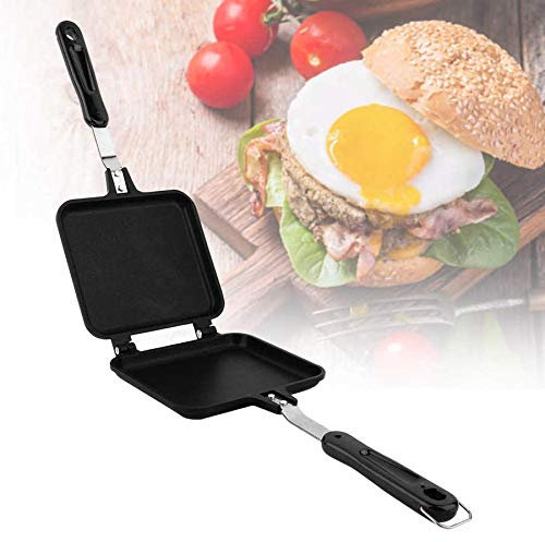 Appareil À Croque-Monsieur,Gaufrier Antiadhésif À Gaz De Cuisine Double Face, Moule À Moule, Plaque De Presse, Outil De Cuisson, Poêle En Aluminium Pour Sandwich Au Pain Grillé