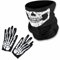 Schädel Maske Schädel Gesicht Maske Motorrad-Gesichts-Totenkopf Schädel Maske Multifunktionstuch Balaclava Halstuch, Face Shield, Gesichtsmaske,Totenkopf-Kopftuch-Kopfbedeckung, Schwarze Biker