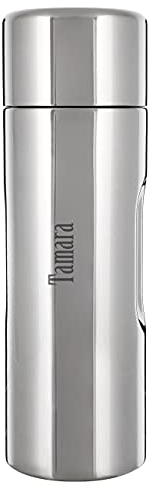 Herz & Heim® WMF Edelstahl Thermoskanne mit Namensgravur Silber