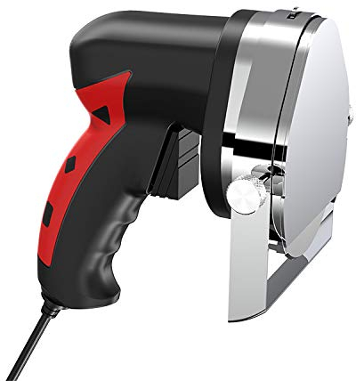 AIZYR Affettatrice Elettrica Shawarma Doner Kebab 80W Coltello Gyros Cutter Professionale con Pietra per Affilare per Tagliare Kebab Turco Agnello Tacchino,110v