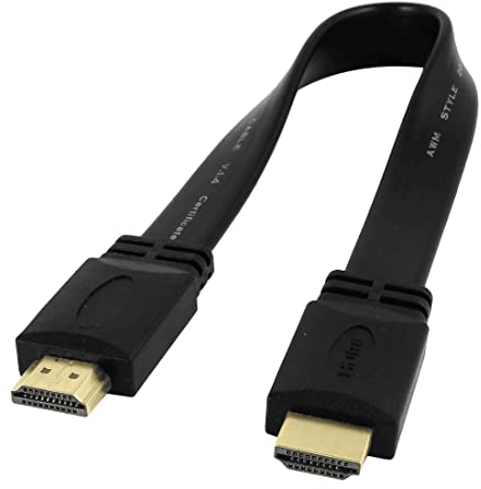 CABLEPELADO Cable HDMI Plano ethernet contactos Dorados - Cable HDMI 4K Plano - Audio - Soporte Multifuncional - Alta definicion - Compatible PC, PS4, PS5, Xbox, Smart TV - 50 cm