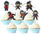 Gyufise Ninja-Cupcake-Aufsätze, zusammengebaut, Kampfsport, Karate, Kung Fu-Krieger, Cupcake-Picks, Dekorationen für Ninja-Thema, Babyparty, Kindergeburtstag, Partyzubehör, Kuchendekorationen, 36