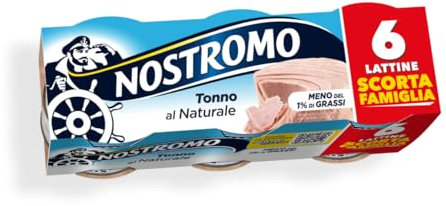 Nostromo - Tonno al naturale, 6 lattine da 70gr. Meno dell'1% di grassi, senza conservanti