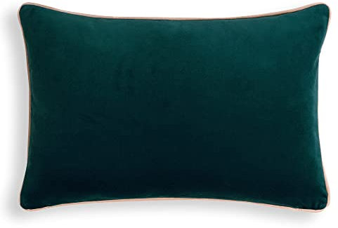 Bassetti Uni Kissenhülle zu Tischwäsche - Velour aus 90% Baumwolle, 10% Polyester in der Farbe Verde Pino v.1, Maße: 40X60 cm - 9324596