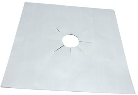 KICHOUSE 1stücke Gasherd-auskleidung Aus Haltbarem Material Einfach Zu Reinigen Und Wiederverwendbar Ofenauskleidung Mit Vorgestanztem Für Gasbrenner Schützt Vor Flammen Passend Für