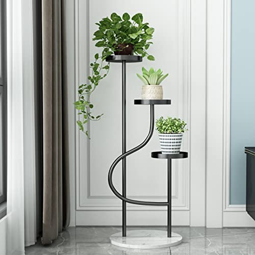 URBERY Blumenständer Metall, 3-Tier Blumenbank für Innen, Outdoor Blumenbank Wohnzimmer Pflanzenregal, für Garten Balkon Mehrstöckig Blumentreppe (B 35cm x100cm)