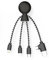 XOOPAR - Cavo Octopus Multi USB 4 in 1 - Caricatore Universale In Plastica Riciclata - USB, USB-C, Lightning, Micro USB - Compatibile Con Tutti Gli Smartphone - Mr Bio Nero