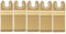 Sknrlko 5Pcs/Set Universal Oscillating Diamond Saw Blade Quick for Release Fast Fit Multi Tool Blade Cutting Dics