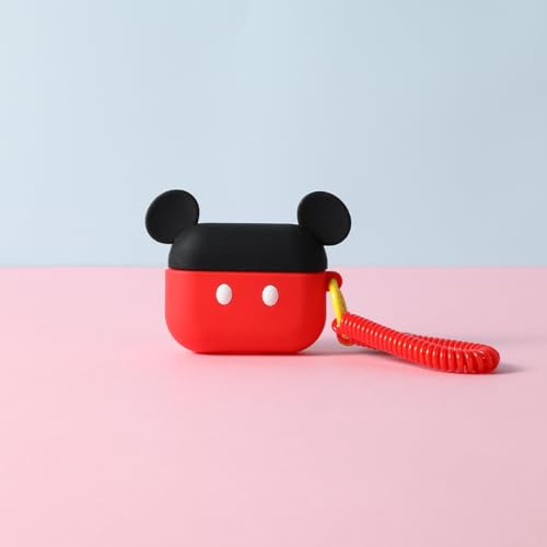 MINISO Kompatibel mit AirPods Pro Hülle, Kopfhörer-Schutzhülle für AirPods Pro, weiche Silikonhülle, niedliches Cartoon, Micky, Disney 100 Celebration Collection