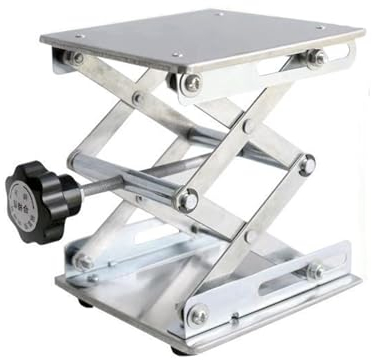 HOUSN Hebebühne, Hubtisch Klein Scherenheber Laborständer Hubtisch Heber Höhenverstellbar Laborlifttisch Plattform Verstellbare Hubtisch,Silber