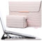 HYZUO 13,3-14 Zoll Laptop Hülle mit Integriertem Ständer für MacBook Pro 14 M4/M3/M2/M1 2025-2021, Air 13,3, 13,5-13,8 Surface Laptop,mit Kleiner Tragetasche, Krokodil-Muster Aprikose