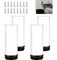 MIEGUIWOR 4 Piezas Patas para Muebles,Patas Mueble de Acero Inoxidable,Patas para Sofas,Patas Regulables para Muebles,Patas Mueble para Mesas Muebles Sofá Mesa Estantes （Blanco,15cm）