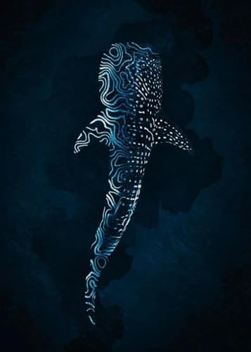 Klassische Riesige Sealife Kreaturen Im Ozean Schildkröte Walhai Poster Leinwand Malerei Wand Kunst Bilder Home Room Decor A6 60Cmx80Cm Kein Rahmen