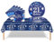 37Pcs 21st Birthday Tableware Set Navy Blue, 21st Birthday Decorations with Party Paper Plates and Napkins,Plastic Table Cloth for Her His Girl Boy Happybirthday Table Decoration Dinnerware Supplies