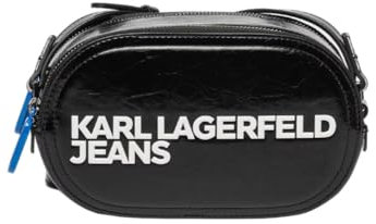Karl Lagerfeld essential logo camera bag, 101 - Black, Taglia Unica
