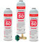 REPORSHOP - 3 Botellas Gas Minus 50 375Gr + Valvula Sustituto R22 R404a R407C R502 Freeze Organico