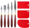 Conda 8 Stück Spachtel Set, 5 Stücke Metallmesser und 3 Stücke Spachtel für Acrylmalerei,Palettenmesser Malwerkzeug für Acryl, Öl, Gouache und andere Medien,Künstlerbedarf