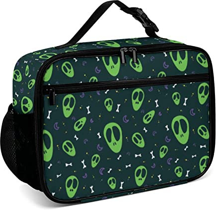 Mushroom068 Lonchera reutilizable con aislamiento térmico para Halloween, bolsa de almuerzo, lonchera para comida, contenedor de alimentos, bolsa de mano para niños, escuela, camping, senderismo,