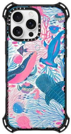 CASETiFY Bounce iPhone 16 Pro Max Case [Shockproof / 21.3ft. 6X Military Grade Drop Protection/Compatible with Magsafe] - Under The Sea - Clear Black