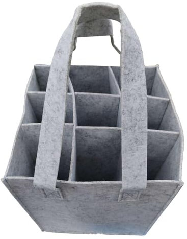 Zvn Zojne Borsa porta vino, borsa porta vino - Borsa portabottiglie in feltro da 9,Custodia per vino portatile per uomo donna bevitore di vino festa di compleanno Natale