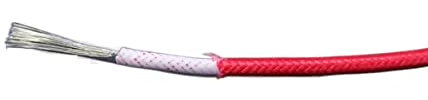 BCOMFY 2M/5M Hochtemperaturbeständiger Silikondraht 300°C Weiches Kupferkabel Glasfasergeflochtene isolierte warme Bodenheizelementleitung(5M,16mm2 (6AWG))