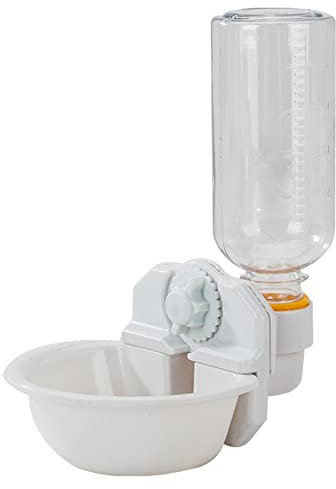 Dog Water Bottle Pet Supplies Kennel Water Feeder Waterer for Crate 500ml, White, 500ML