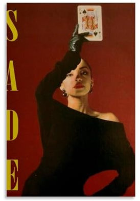 KENFBCDZY Sade Poster auf Leinwand, Wandkunst, Vintage, ästhetisches Poster, dekorativ für Wohnzimmer, Schlafzimmer, 20 x 30 cm, ungerahmter Stil