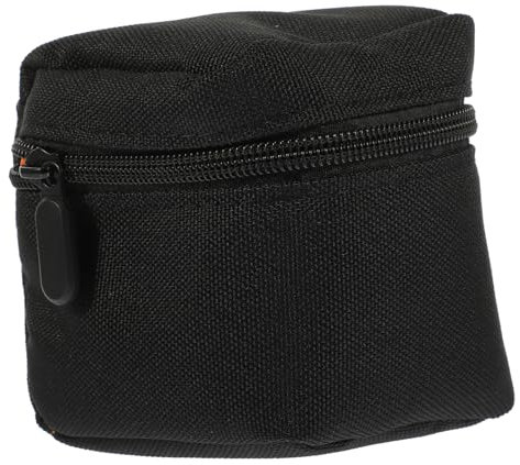 QUMIIRITY Sacoche Antichoc Rembourrée pour Objectif Photo, Étui De Protection Portable Compact pour Objectif D'appareil Photo, Usage Voyage, Fonction Étanche, Couleur Noire