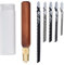 Kit de Sierra Manual, Kit Compacto de Sierra Manual para Carpintería con de Palisandro Hexagonal y 5 Hojas de Sierra de Calar, para Proyectos de Carpintería