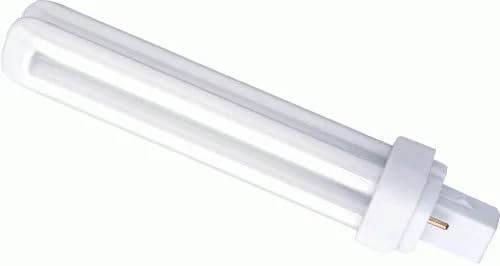 PLC 2 Pin Compact Fluorescent Lamp 18 Watt Cool White 840 - G24D Base CFL Bulb for General Indoor Lighting - Long-Lasting and Energy-Saving Light Source