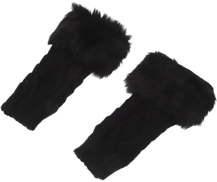 MUCKLILY Damen-Strickmanschetten Abnehmbare Kurze Armstulpen Für Pullover Und Mantel Warme Handgelenksmanschetten Für Kühle Tage Weiche Passform Als Winter-Accessoire