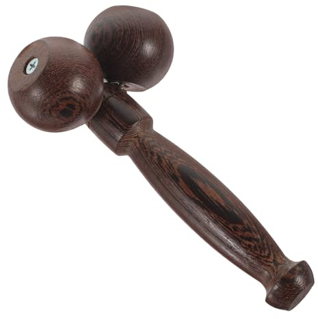DECOMELODY Gesichtsmassagegerät Aus Nachhaltigem Hühnerflügelholz Manueller Doppel Kugel Roller Ergonomischer Griff Kühlt Und Strafft Für Ganzkörper Und Gesichtsmassage Für Hautpflege Und Entspannung
