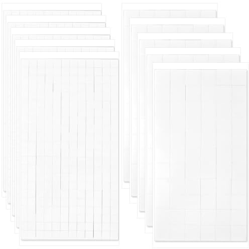 Jeffdad 1650 Stück 3D Klebepads Doppelseitig Schaumstoff Klebekissen, Quadrate 3D Klebepunkte Klebepads Doppelseitige zum Basteln für Papier Kunststoff Metall (12x12x3 mm, 6x6x2 mm)